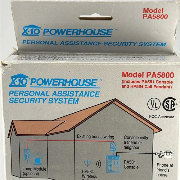 💥POWERHOUSE personal assistance security system model pa5800 x10 w/original box - Picture 6 of 16
